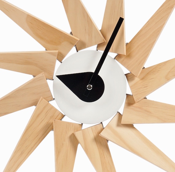 George Nelson Starburst Wall Clock Verichron Mid Century Modern - Etsy