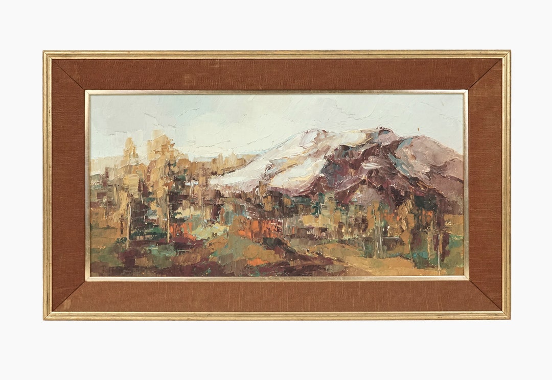 1960s Landscape Oil Painting on Board Mid Century Modern - Etsy