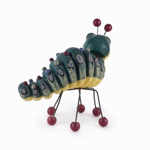 Vintage Resin Caterpillar Sculpture Figurine image 5