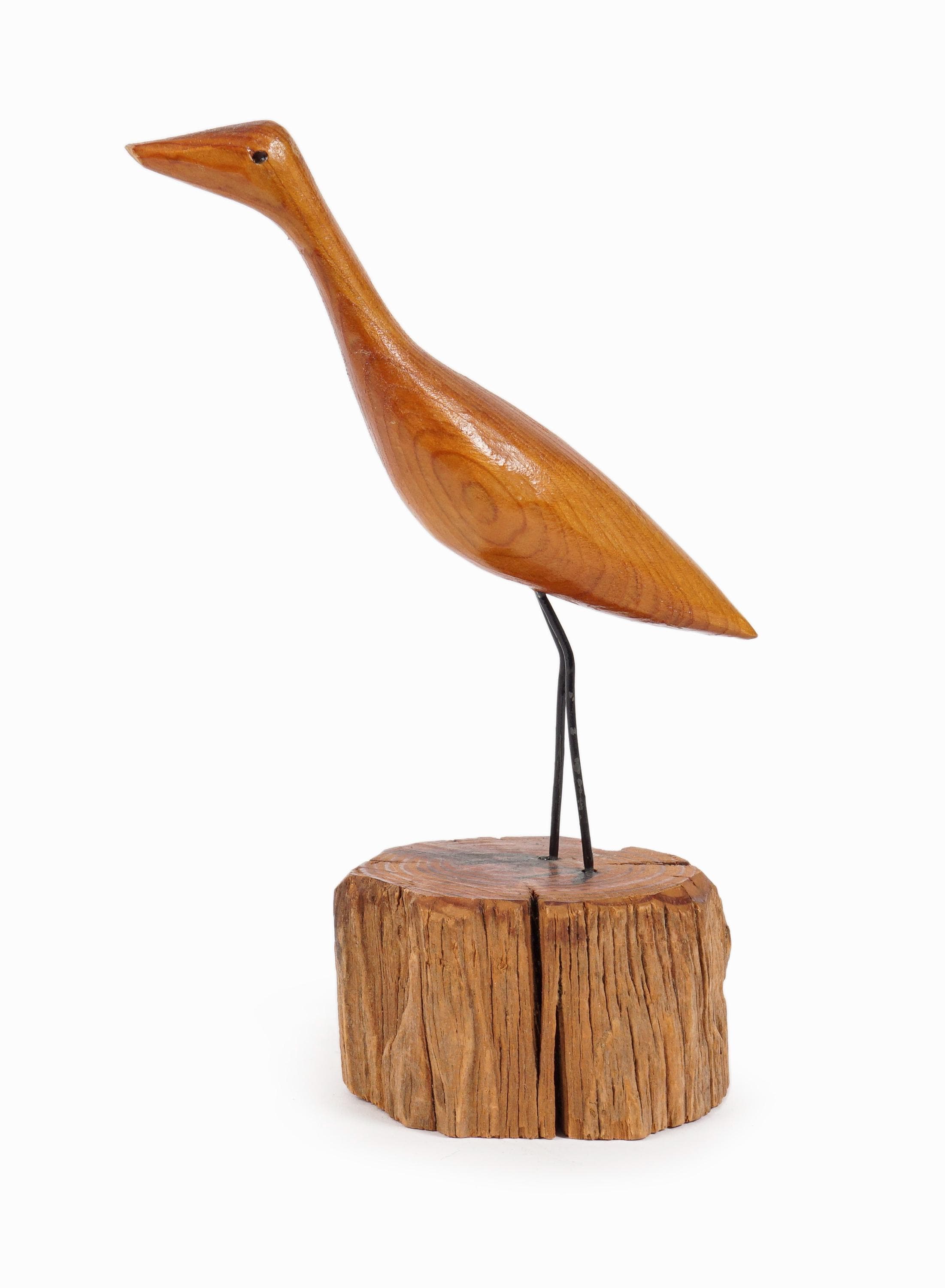 Cpt. Arnold Daniels Wooden Bird Vintage Hand Carved Solid Wood