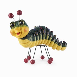 Vintage Resin Caterpillar Sculpture Figurine image 2