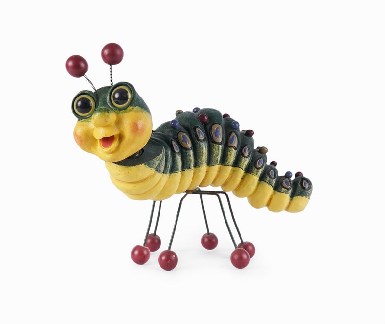 Vintage Resin Caterpillar Sculpture Figurine image 2