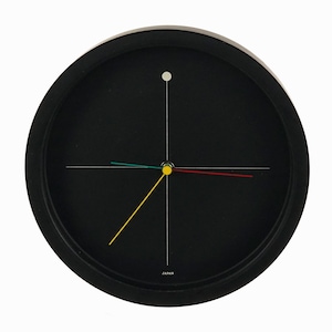 Shohei Mihara Postmoderne Wanduhr Wakita Japan Japanischdesigner Schwarz