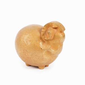 Saegusa Sotaro Cast Iron Ram Figurine Okimono Sculpture Japan image 2