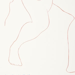 Leon Arnold Muller Line Drawing on Paper Nude Woman Henri Matisse Style image 4