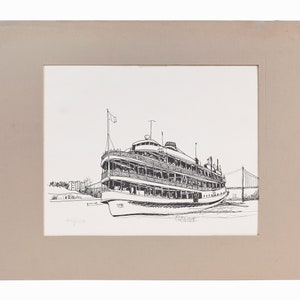 William Olendorf Print on Paper Boat Lithograph image 2