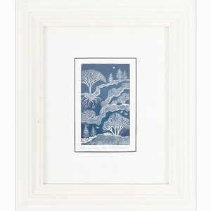 Charlotte Laurine Schaefer Woodcut Print on Paper Tranquility image 2