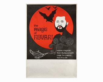 1960 The Magic Of Kovari Poster George Kovari Genuine Magic Show Illusionist
