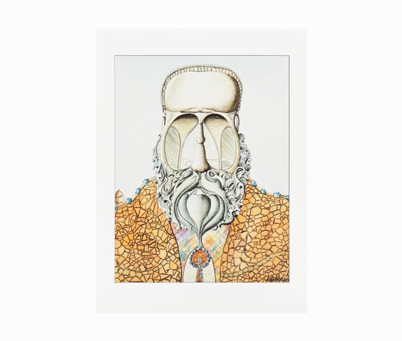 1991 Louis Hellman Postcard Antoni Gaudí Architect Archi-Têtes Vintage Post Card Architectural Portraits