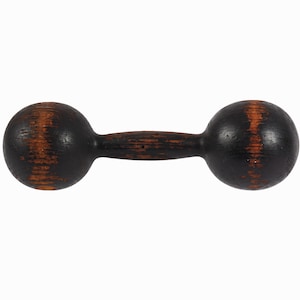 Pesa de mano de madera antigua