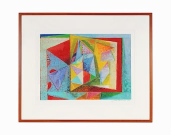 1997 Abstract Print on Paper Vintage