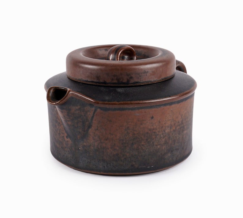 Arabia of Finland Ceramic Teapot Ruska Series Mid Century Modern image 3