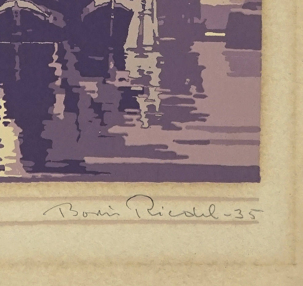 Vintage Boris Riedel Serigraph Sailing Boats Early 20th Century Art ...