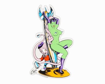 2000 Poster Pop Sticker Alien Landing Party Coop