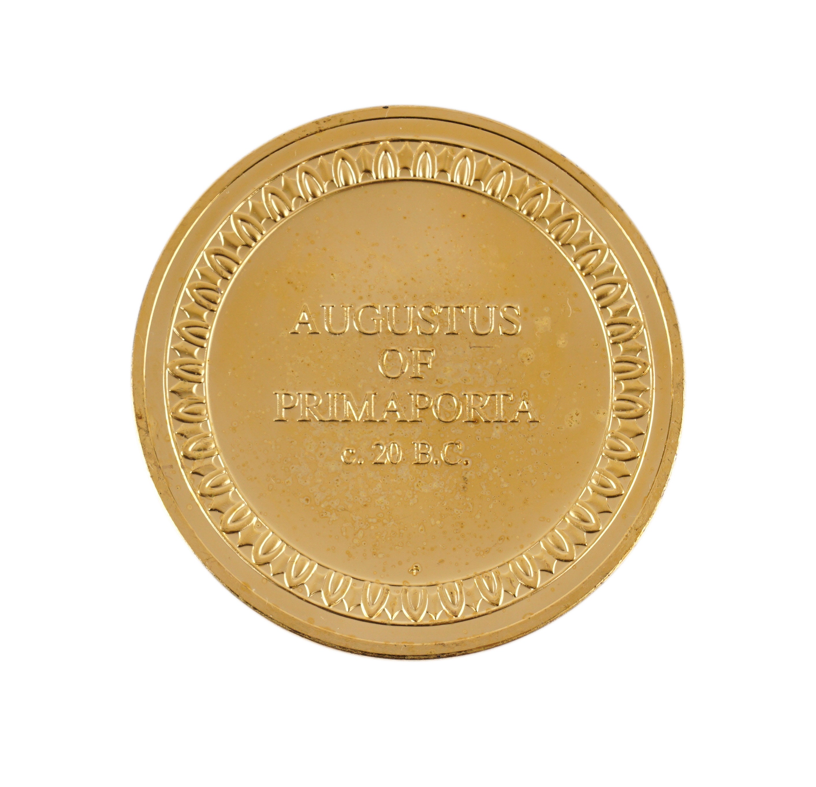 24k Gold Plated Bronze Medal Coin Augustus of Prima Porta - Etsy
