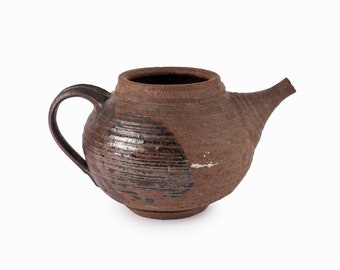 Vintage Ceramic Teapot Brown Color
