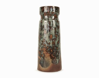 Ceramic Vase Dripping Lava Glaze Vintage Studio Pottery