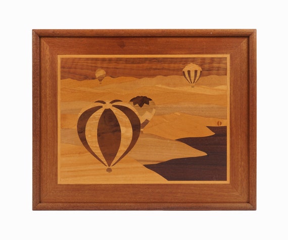 ジェフ・ネルソン ハドソン川インレイ 寄木細工 熱気球 - Etsy 日本