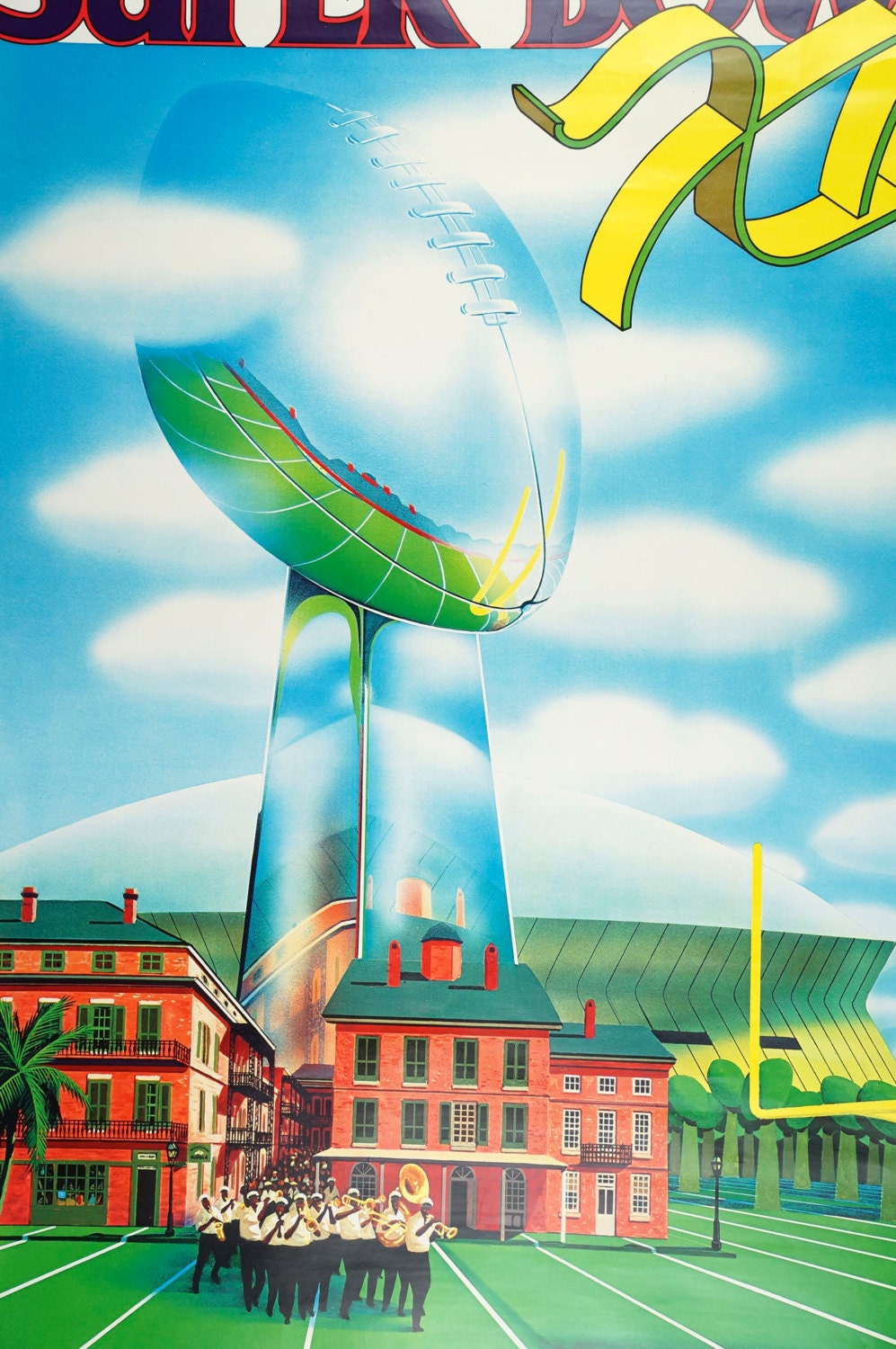1978 Super Bowl XII Poster Vintage New Orleans 22