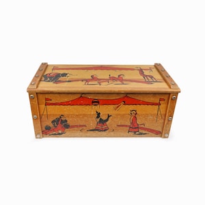1950s Wooden Toy Box Modern Crafts Company Large Chest Wood Case