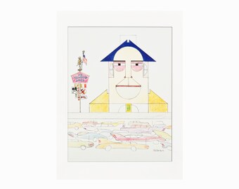 1991 Robert Venturi Postcard Architect Louis Hellman Archi-Têtes Vintage Post Card Architectural Portraits