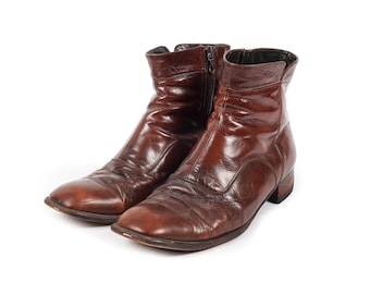 Durango Leather Western Ankle Boots Men’s Size 9 EE Brown Zip Durango TR824 Brown Leather Side Zip Cowboy Western Ankle  main image 4