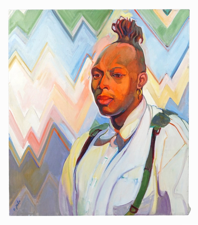Elise Pike Lerman Oil Painting African American Man Portrait image 2