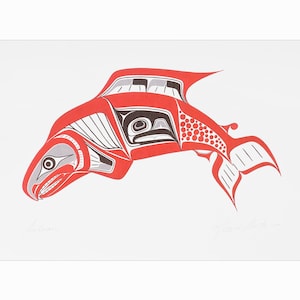 Biglietto Richard Shorty "Salmon" con busta Canada First Nations