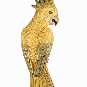 Sergio Bustamante Style Parrot Sculpture Papier Mache Bird image 3