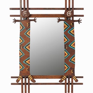 Outsider Art Metal Wall Mirror image 2