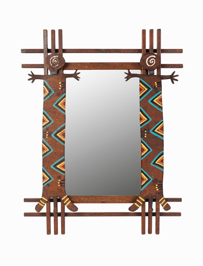 Outsider Art Metal Wall Mirror image 2