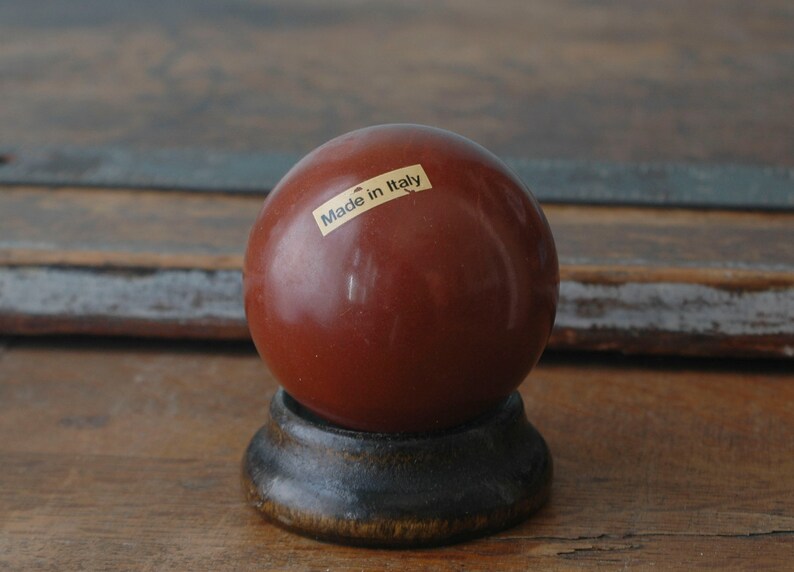 Small Brown Bocce Ball Made In Italy Plain Brown Made By Etsy