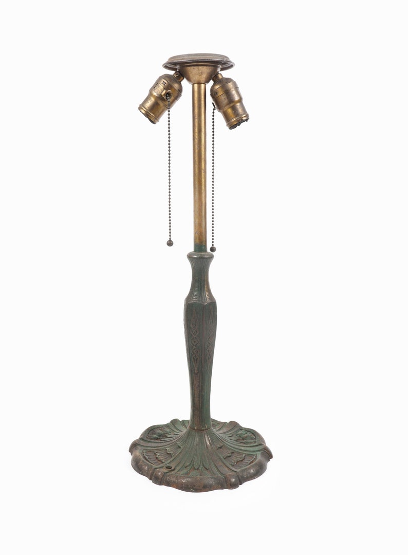 Antique Hubbard Style Metal Table Lamp image 2