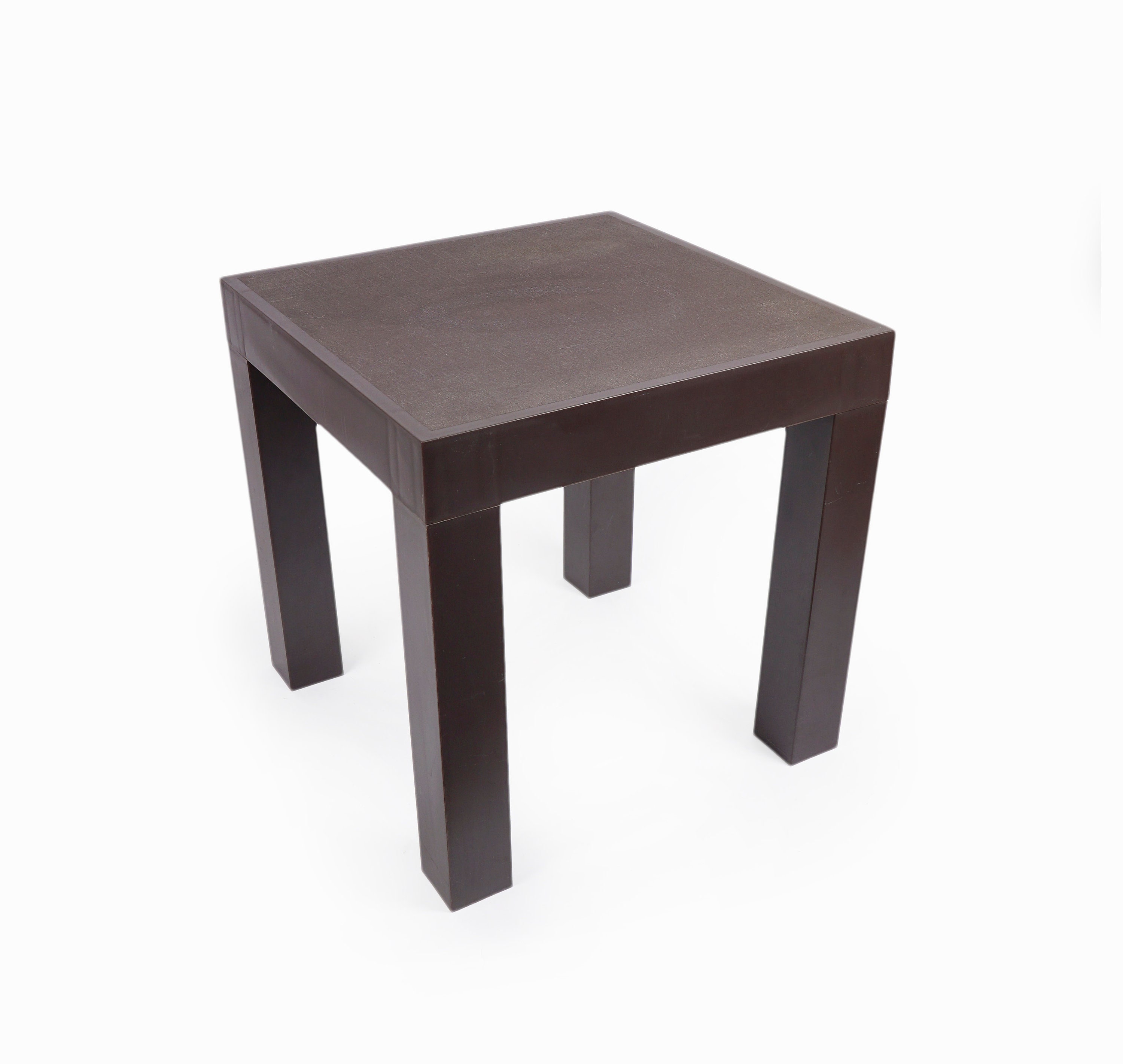 Parsons Plastic Table Kartell Style Brown Square Vintage Etsy UK