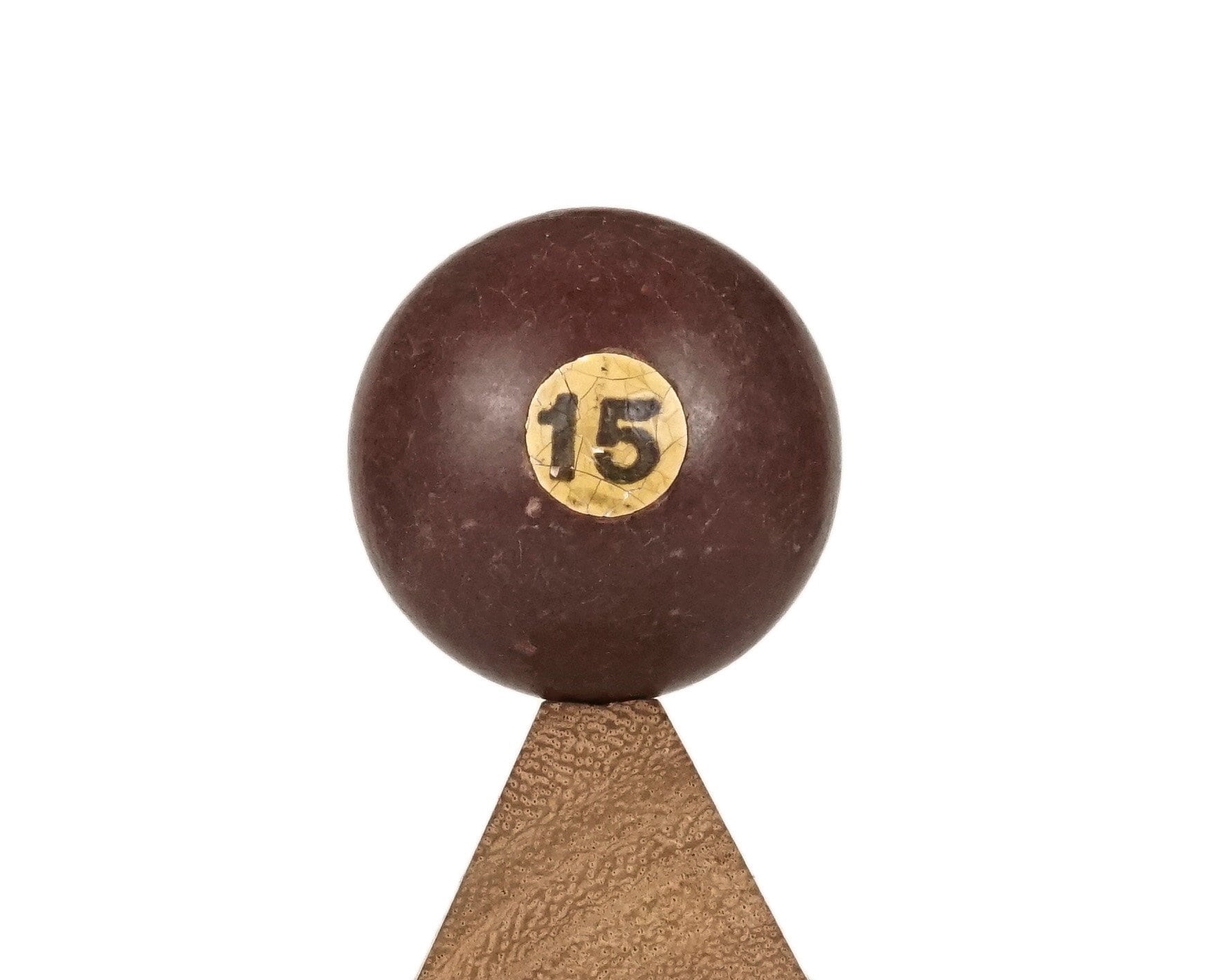 ミニチュア ビリヤード ボール No. 15 フィフティーン XV ブラウン 1 9