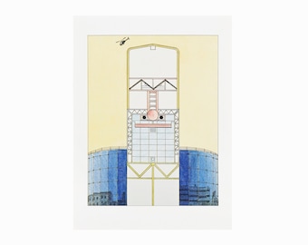 1991 Louis Hellman Postcard Sir Norman Foster Archi-Têtes Vintage Post Card Architectural Portraits