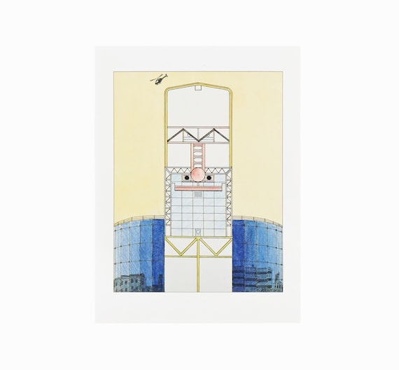 1991 Louis Hellman Postcard Sir Norman Foster Archi-Têtes Vintage Post Card Architectural Portraits