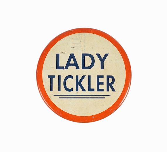 1960s "Lady Tickler" Pin Metal Mid-Century - image 1