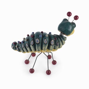 Vintage Resin Caterpillar Sculpture Figurine image 6