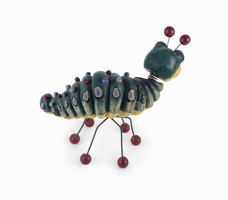 Vintage Resin Caterpillar Sculpture Figurine image 6