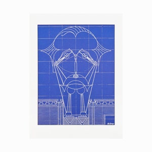 1991 Renzo Piano Cartolina Architetto Louis Hellman Archi-Têtes Vintage Post Card Ritratti architettonici
