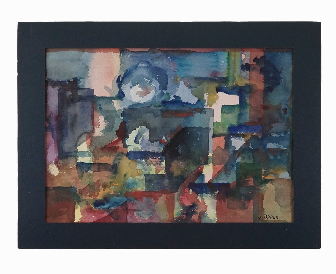 John Opper Watercolor Painting Vintage - Etsy