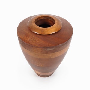 1997 E. Karr Wooden Vase Hand Turned Vintage image 4