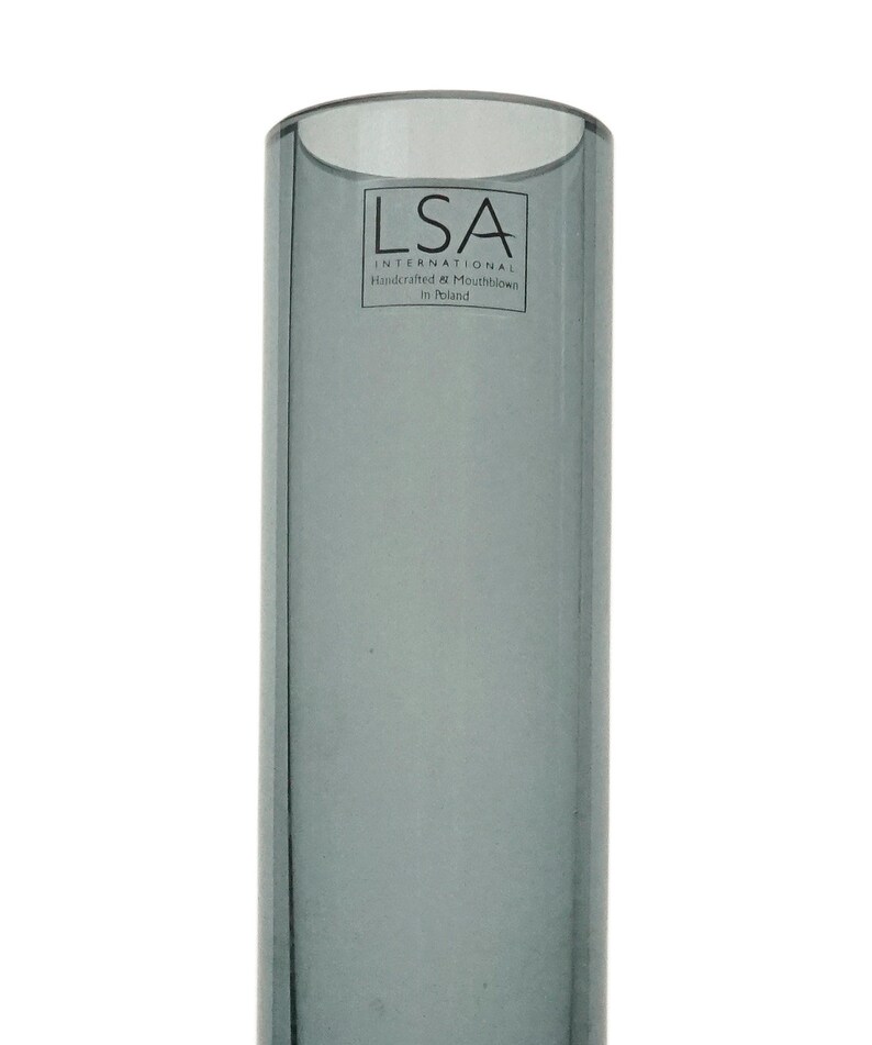 Vintage LSA Glass Vase Made in Poland Mid Century Modern Style Etsy