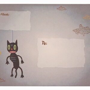 Gary Baseman Envelop Zwarte Kat Serenade