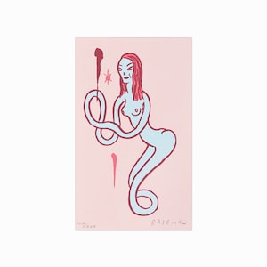 Gary Baseman Infinity Girl Print signiert Pop Art