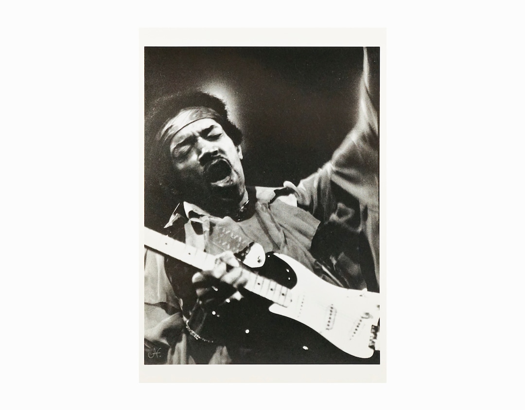 1980s Fotofolio Postcard Jimi Hendrix Post Card Vintage - Etsy Denmark