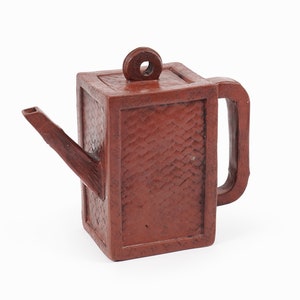 Shudei Red Clay Ceramic Teapot Japan Kyusu Tea image 3