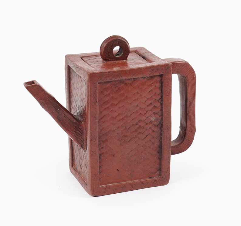 Shudei Red Clay Ceramic Teapot Japan Kyusu Tea image 3