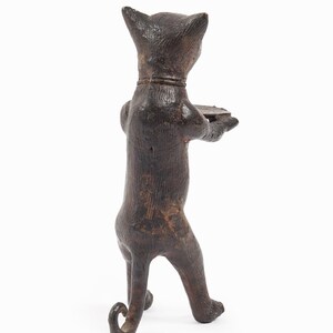 Diego Giacometti Style Bronze Cat Figurine Standing Butler Sculpture image 5